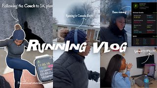 BEGINNER RUNNING VLOG 🏃🏽‍♀️: Running in Canada snow + trying TikTok running tips for staying Warm