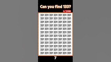 Find 133! #quiz #odd #math #iq #numbersgame #speed #shorts #mathexam #speedquiz