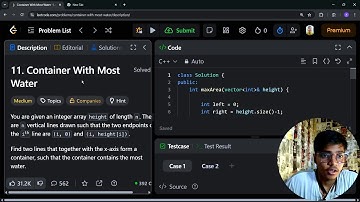LeetCode 11: Container With Most Water (Medium)