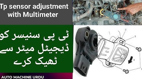 tp sensor adjustment with Multimeter urdu hindi.throttle position sensor set with Multimeter urdu