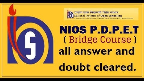 Nios Bridge courses all answer and doubt cleared.