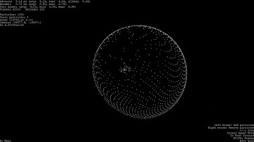 2D gravity simulation with 1800 particles