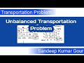 Unbalanced transportation problem in Hindi (Lecture.32)