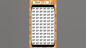 Find The Number 73 #shoot #quiztime #numberpuzzle #iqtest