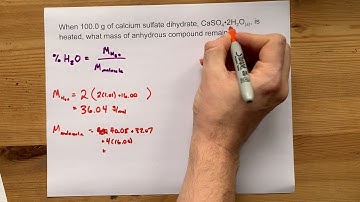 Find the Mass Remaining (Anhydrous) when a Hydrate is Heated