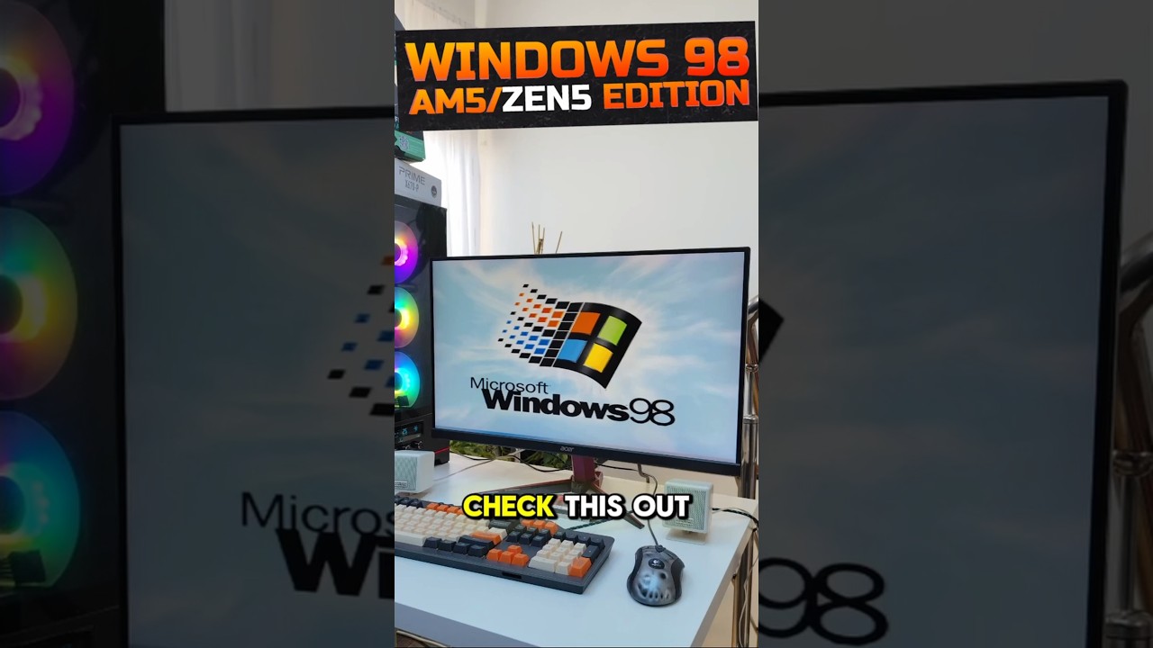 Windows 98 переходит на ZEN с процессором AMD Ryzen 9 9900X 