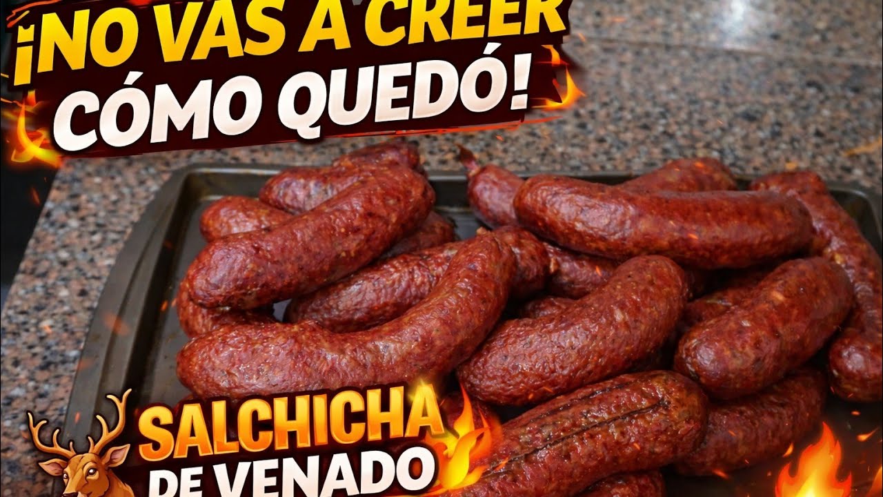 🔥 SALCHICHA DE VENADO PARA ASAR 🦌🌭 ¡Con Grasa de Res y Quedó PERRÍSIMA!