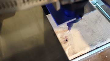 first cuts on homemade Dremel  Arduino cnc