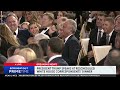 Trump speaks at the rescheduled White House Correspondents' dinner