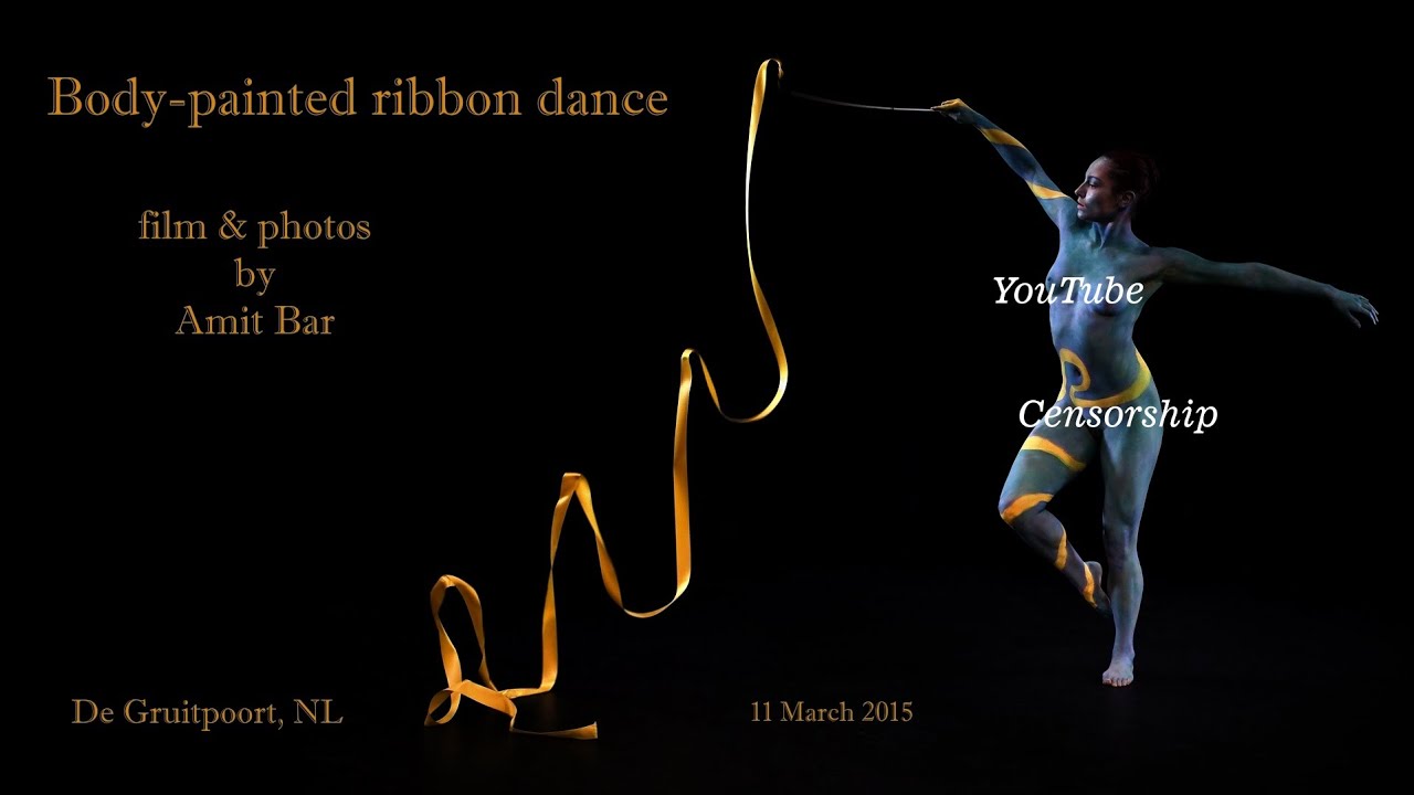 Art video: Ribbon dance body painting by Amit Bar. EDSA content.