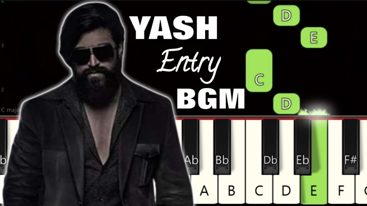 Yash Entry BGM | KGF 2 | Piano tutorial | Piano Notes | Piano Online 