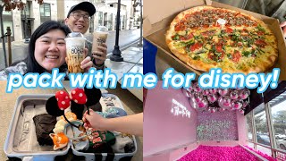 trying a new boba shop, our fav pizza in the bay + pack with me for disney!!! 🧋🍕✈️