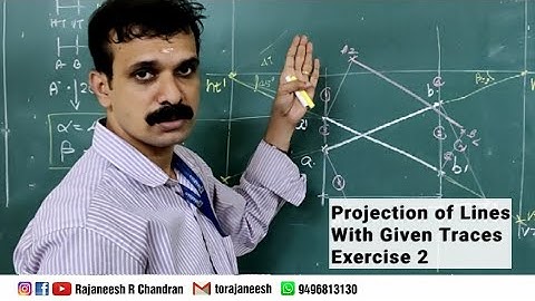 #25 Projection of Lines with Given Traces | Exercise 2 | Engineering Graphics | Rajaneesh R Chandran