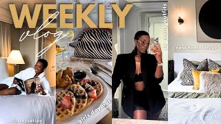 New Bedroom Decor, ATL Staycation & Meal Prep & Getting Back on Track | weekly vlog screenshot 1