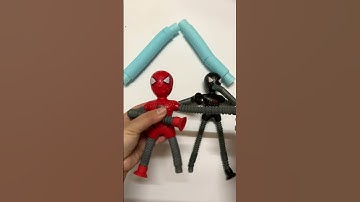 2 Robots Spiderman  NAmmm Pop Sound ASMR Creating satisfying POP #asmrsounds #satisfying  #spiderman