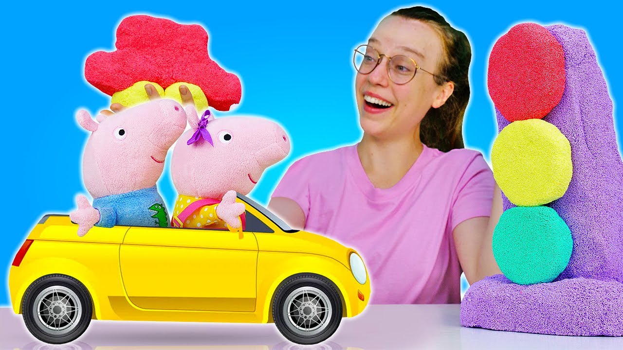 Muovailuvaha-askartelua lapsille: leluauto & liikennevalo. Lasten leikkejä & lasten videoita.