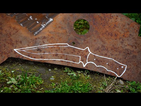 Creating Sharp Bowie Knife From an Saw Blade