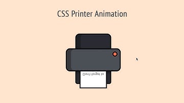 CSS Printer Animation
