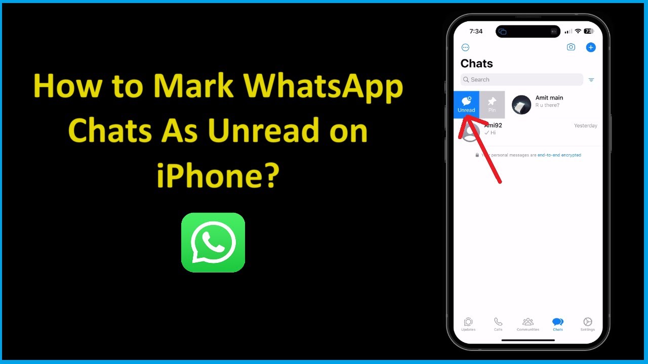 How To Mark WhatsApp Chats As Unread On IPhone YouTube