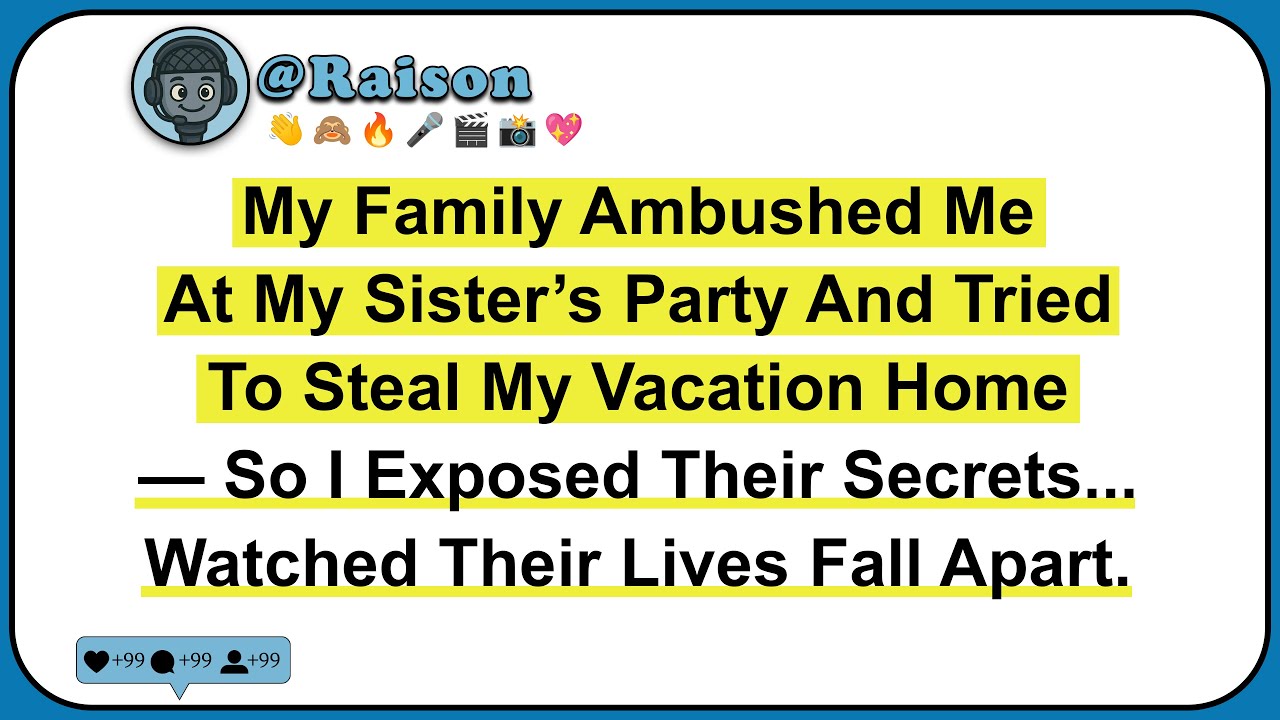 My Family Ambushed Me At My Sister’s Party And Tried To Steal My Vacation Home— So I Exposed Their..