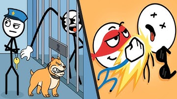 THIEF PUZZLE vs ATTACK DRAW LINE - All Levels Satisfying Double Gameplay Stickman Puzzle Android ios