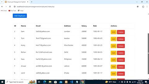 Employee Management System Using PHP and MYSQL Database