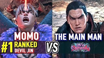 T8 🔥 MOMO (#1 Ranked Devil Jin) vs THE MAIN MAN (Kazuya) 🔥 Tekken 8 High Level Gameplay