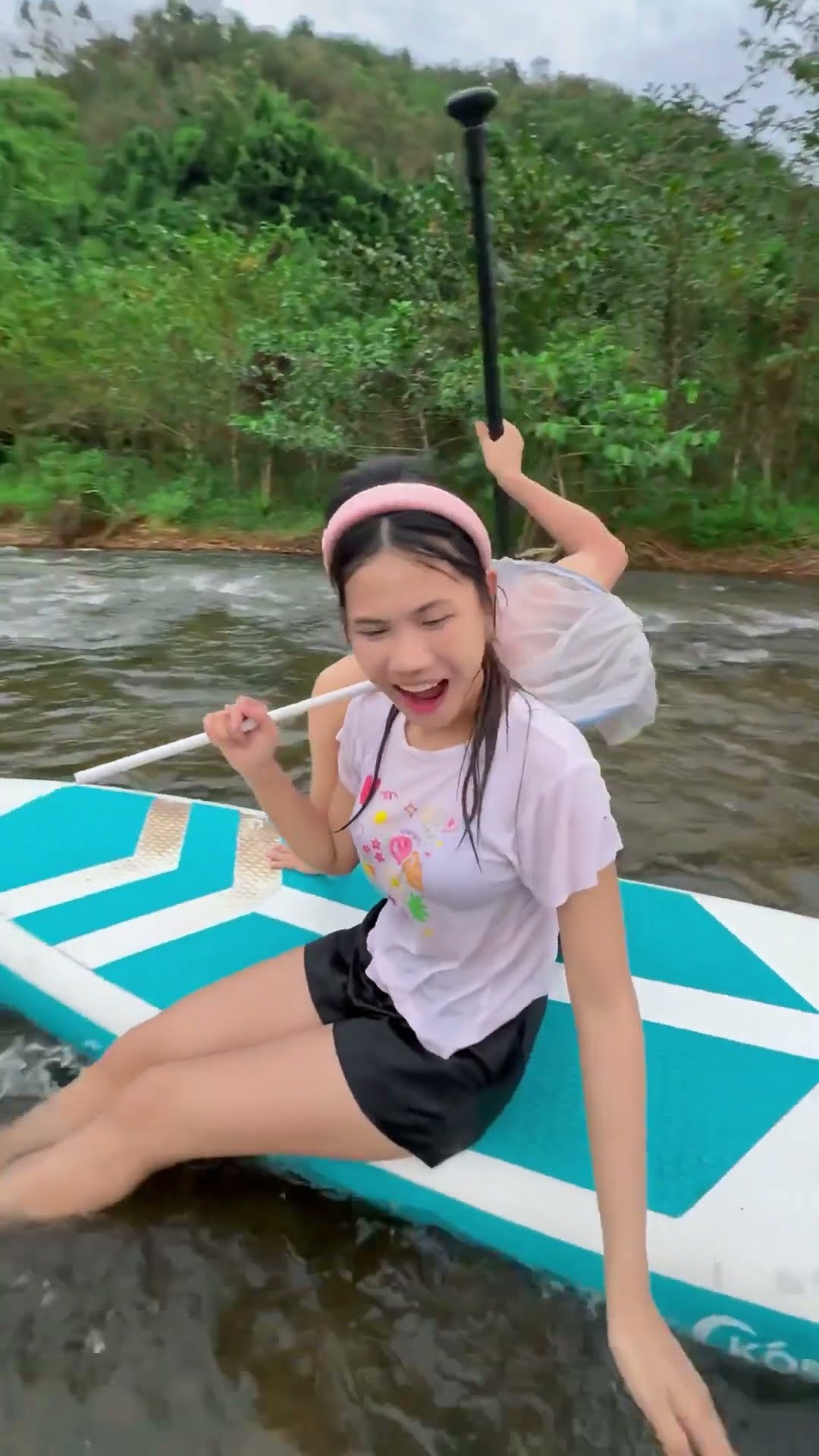 LNS - Cướp phao bơi của bạn ở suối || Steal your floatie from the stream #shorts