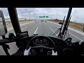 Daytime POV Highway Drive with a 2019 MCI J4500 (Cummins ISX12)