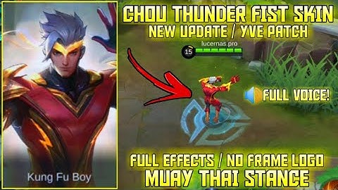 CHOU HERO THUNDER FIST SKIN (MUAY THAI STYLE ANIMATION) ABC & NON ABC | YVE PATCH