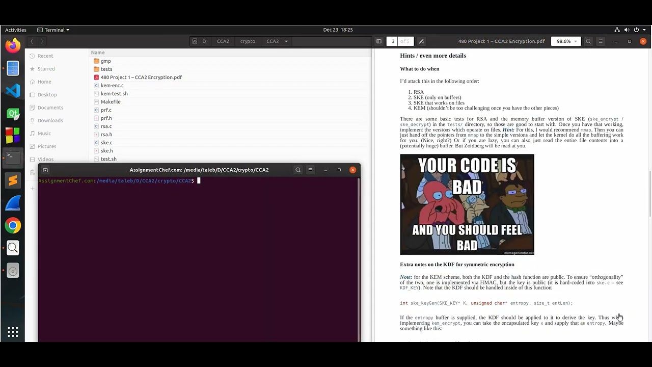 [SOLVED] 480 Project 1 – CCA2 Encryption - YouTube