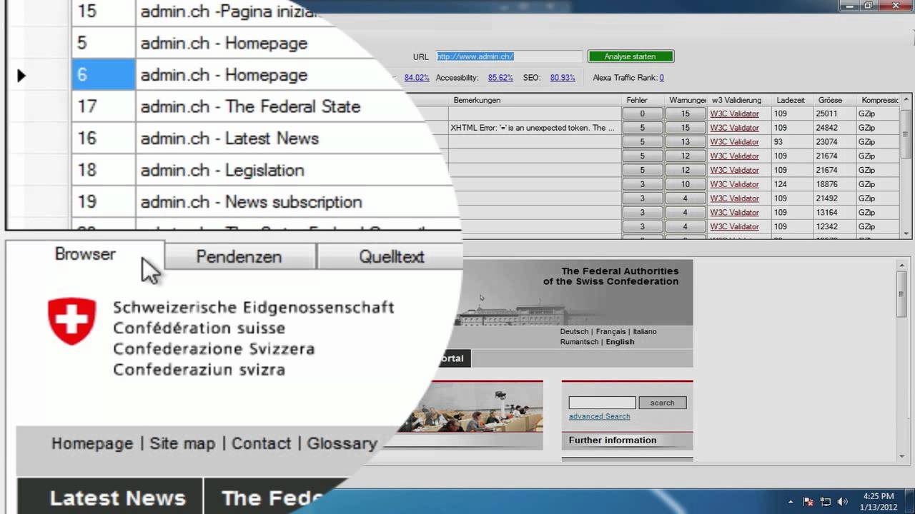 Qualidator Siteanalyzer - Webseitenoptimierung