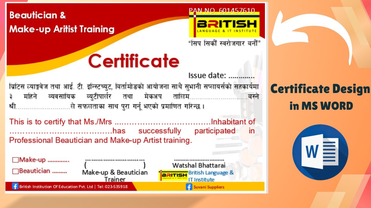 "How to Create a Professional Certificate in MS Word | Step-by-Step for ...