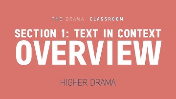Higher Drama - Section 1 Text in Context Overview