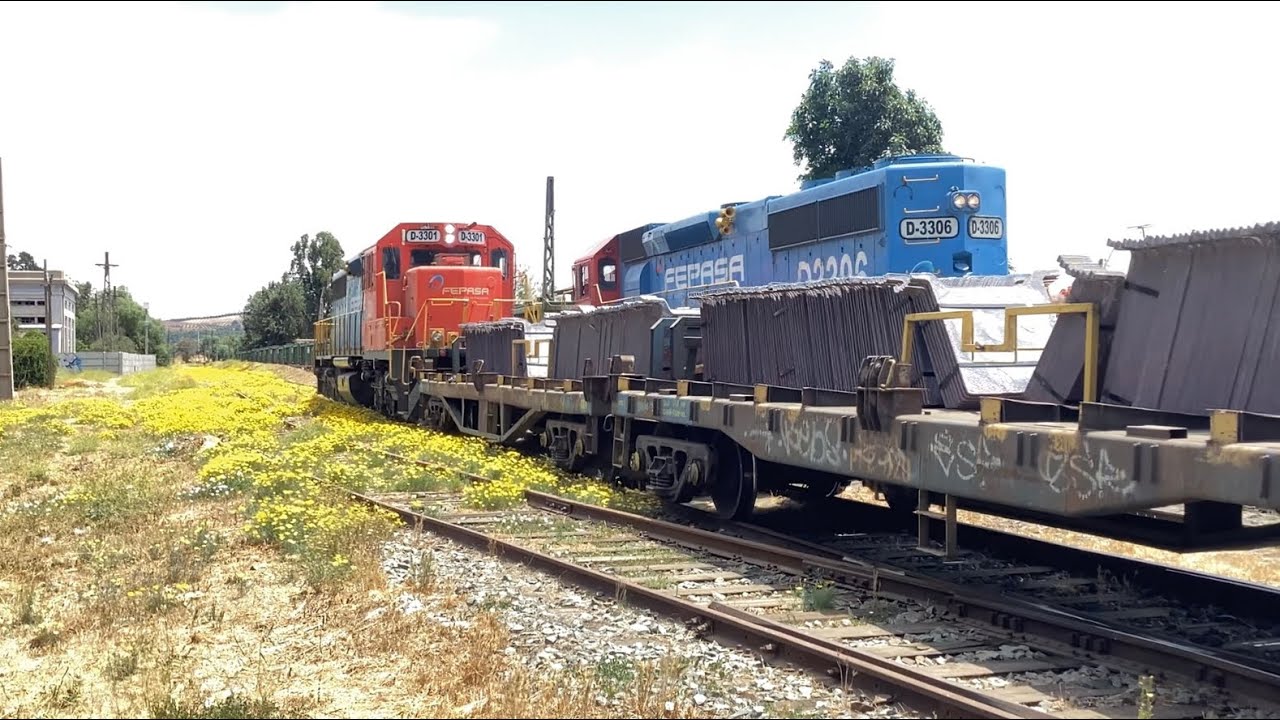 (Primer video 2026) Cruzamiento de trenes mineros en san pedro 