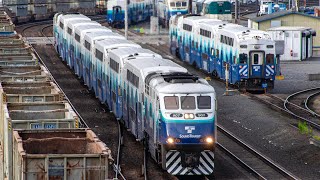Sounder Rush Hour Trains around Downtown Seattle