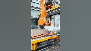 Kerbstone granite cutting machine line is really efficient,slicing&edge cutting machine cut stones.