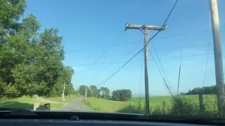 Driving beautiful countryside and residential in Cleveland Tn .