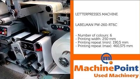 LABELMAN PW-260-RT6C Used LETTERPRESSES MACHINES MachinePoint