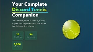 TennisHub - The Ultimate Tennis Bot for Discord  (Live Scores, Rankings & Fantasy Leagues) screenshot 3