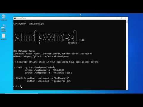 amipwned tool | Offline-Check if your password has been leaked before