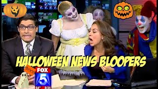 HALLOWEEN NEWS BLOOPERS EVER  TRY NOT TO LAUGH