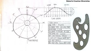 How to draw Cam Profile and Cam Graph for a Plate Cam and an In-Line Point Follower