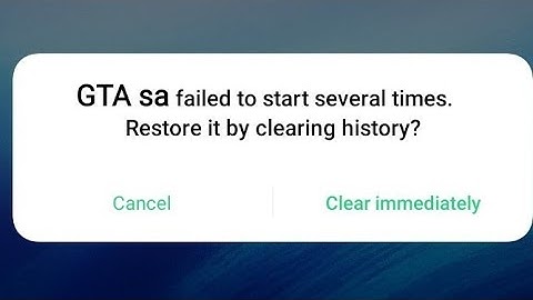 Fix gta sa failed to start several times restore it by clearing history problem 2022