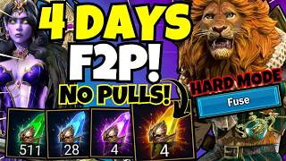HUGE PROBLEM - Day 4 F2P  Mavara, Lion FUSION CHALLENGE!!! [Raid: Shadow Legends]