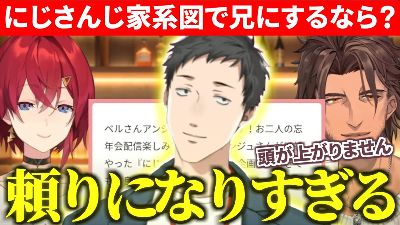 圧倒的な信頼感によってベルモンド・バンデラスのお兄ちゃんになる社築【切り抜き/にじさんじ/アンジュ・カトリーナ】