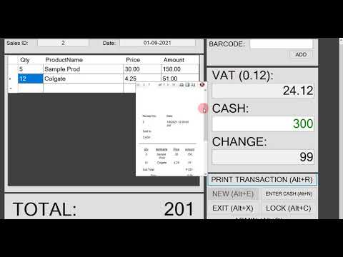Point of Sales System using VB.Net DEMO