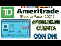 ABRE CUENTA EN TD AMERITRADE CON DNI (PASO A PASO 2021)