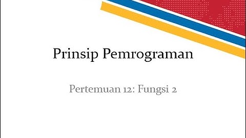 PP Pertemuan 12 Fungsi 2