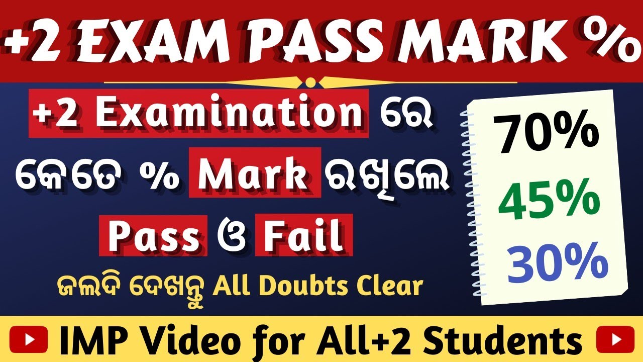 +2 Examination Mark Distribution System || +2 Pass Mark % All Streams | CHSE Odisha 2022